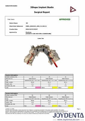 Buy Guided Surgery Solutions Single Use 2mm Thickness for Digital Implant Planning online manufacture