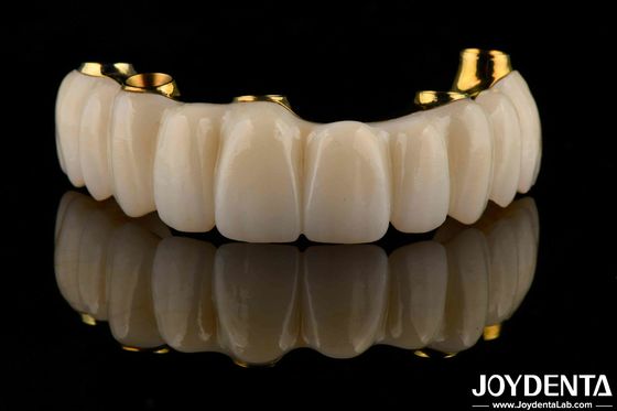 Precision Dental Titanium Bar Hybrid Zirconia Bridge Customization High Biocompatibility